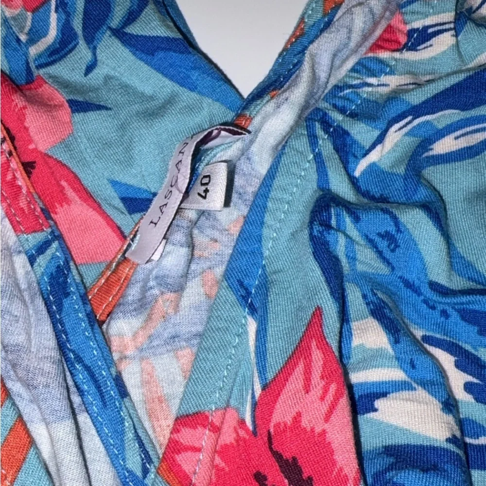 Floral Blue and Pink Jumpsuit - Picture 4 of 5